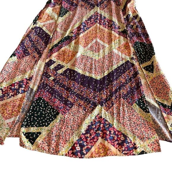 H&M Maxi Dress Ditsy Patchwork Sleeveless Multicolor Boho Summer Women Size 4 - Picture 9 of 12